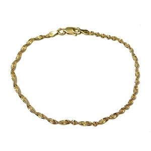 Gold Plated Sterling Silver 925 Bracelet 7.5”